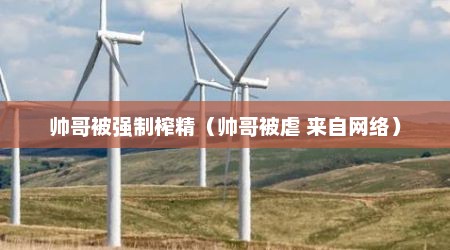 帅哥被强制榨精（帅哥被虐 来自网络）