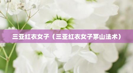 三亚红衣女子（三亚红衣女子茅山法术）