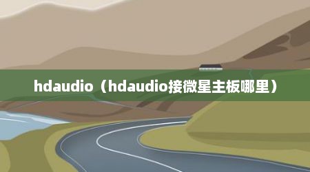 hdaudio（hdaudio接微星主板哪里）