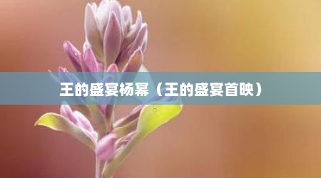 王的盛宴杨幂（王的盛宴首映）