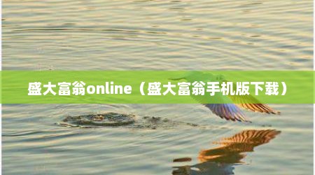 盛大富翁online（盛大富翁手机版下载）