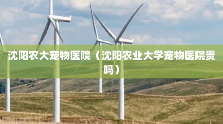 沈阳农大宠物医院（沈阳农业大学宠物医院贵吗）