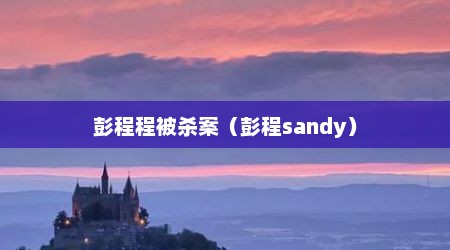 彭程程被杀案（彭程sandy）