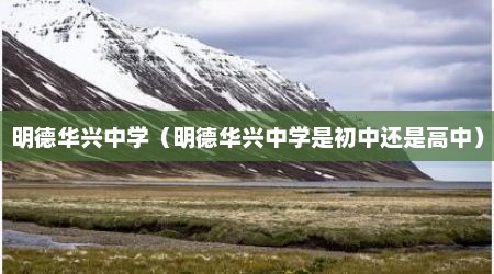 明德华兴中学（明德华兴中学是初中还是高中）