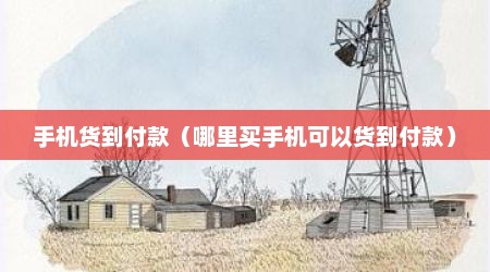 手机货到付款（哪里买手机可以货到付款）