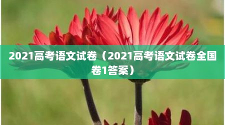 2021高考语文试卷（2021高考语文试卷全国卷1答案）