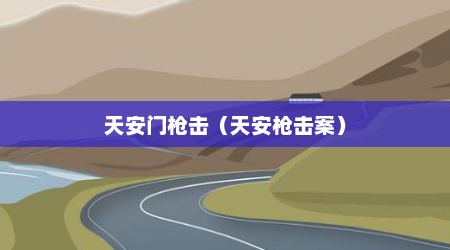 天安门枪击（天安枪击案）