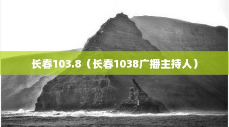 长春103.8（长春1038广播主持人）