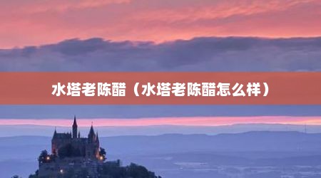 水塔老陈醋（水塔老陈醋怎么样）