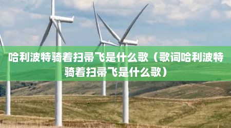 哈利波特骑着扫帚飞是什么歌（歌词哈利波特骑着扫帚飞是什么歌）