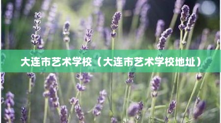 大连市艺术学校（大连市艺术学校地址）