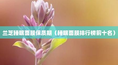兰芝睡眠面膜保质期（睡眠面膜排行榜前十名）