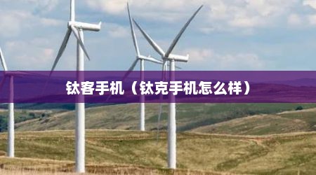 钛客手机（钛克手机怎么样）