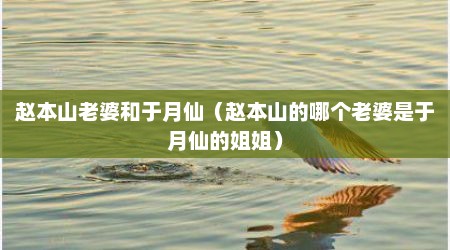 赵本山老婆和于月仙（赵本山的哪个老婆是于月仙的姐姐）