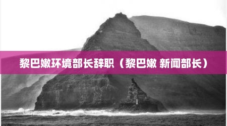 黎巴嫩环境部长辞职（黎巴嫩 新闻部长）