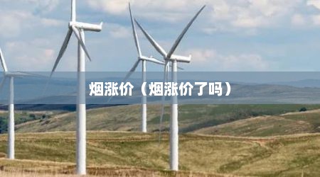 烟涨价（烟涨价了吗）