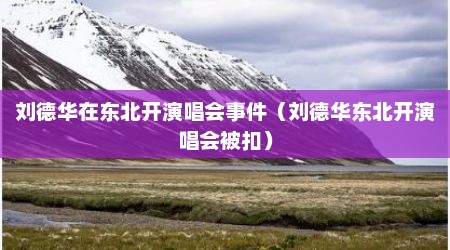 刘德华在东北开演唱会事件（刘德华东北开演唱会被扣）