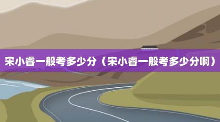宋小睿一般考多少分（宋小睿一般考多少分啊）