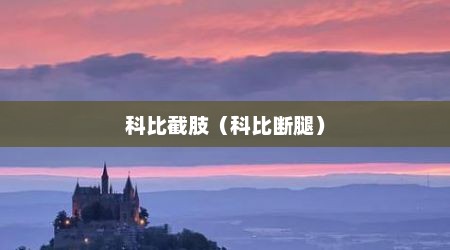 科比截肢（科比断腿）