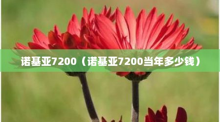 诺基亚7200（诺基亚7200当年多少钱）