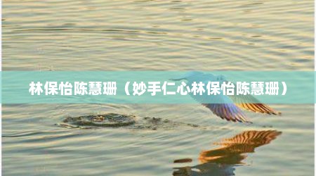 林保怡陈慧珊（妙手仁心林保怡陈慧珊）