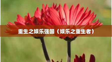 重生之娱乐强国（娱乐之重生者）