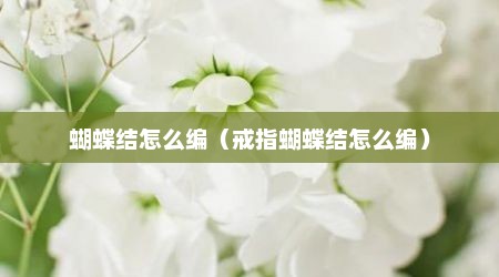 蝴蝶结怎么编（戒指蝴蝶结怎么编）