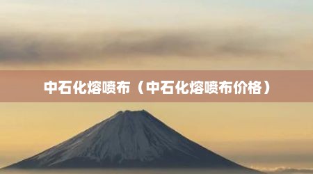 中石化熔喷布（中石化熔喷布价格）