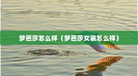 梦芭莎怎么样（梦芭莎女装怎么样）