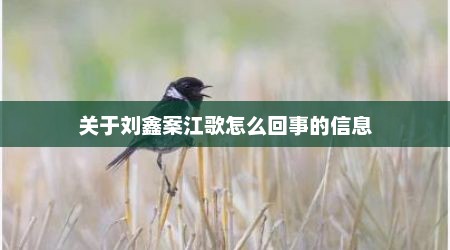 关于刘鑫案江歌怎么回事的信息
