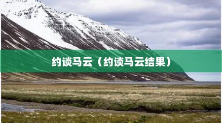 约谈马云（约谈马云结果）
