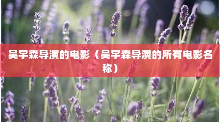 吴宇森导演的电影（吴宇森导演的所有电影名称）