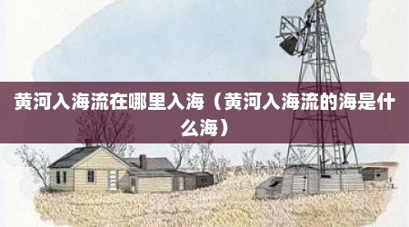 黄河入海流在哪里入海（黄河入海流的海是什么海）