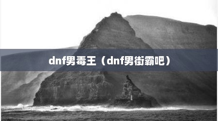 dnf男毒王（dnf男街霸吧）